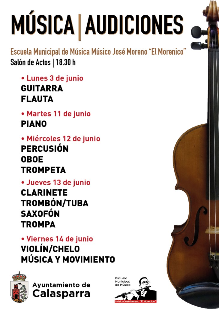 Escuela Municipal de Música Músico José el Morenico · Audiciones