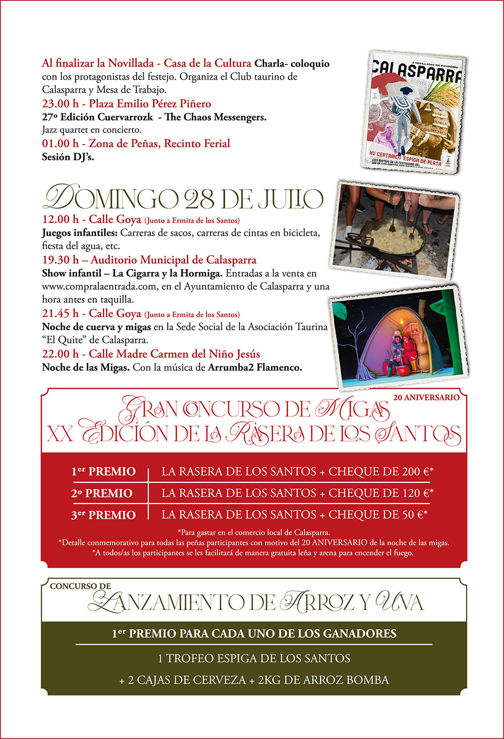 Los Santos Calasparra, domingo 28 de julio de 2024