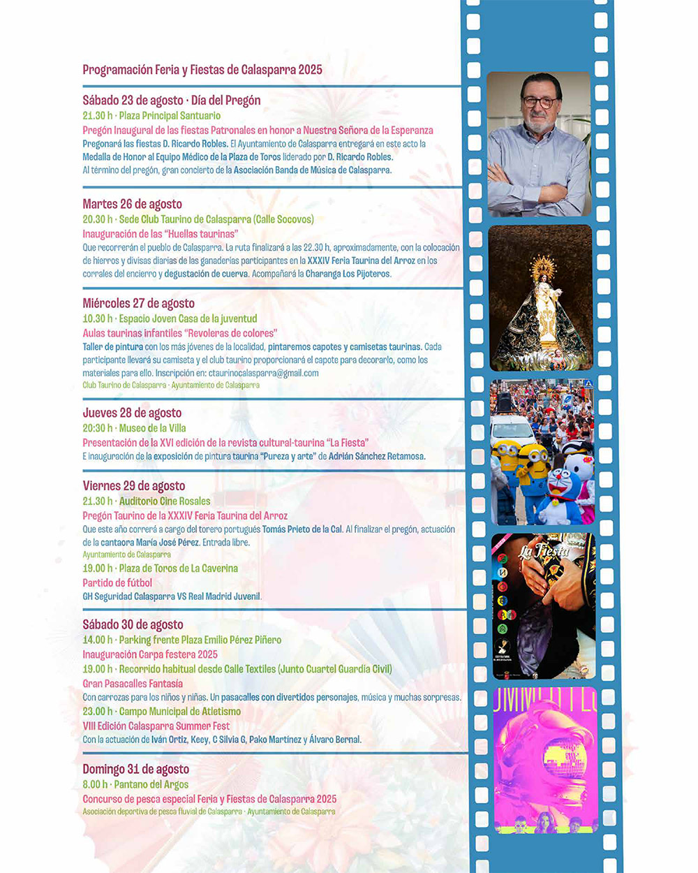 Feria y Fiestas, Calasparra. Del 1 al 8 de septiembre 2025