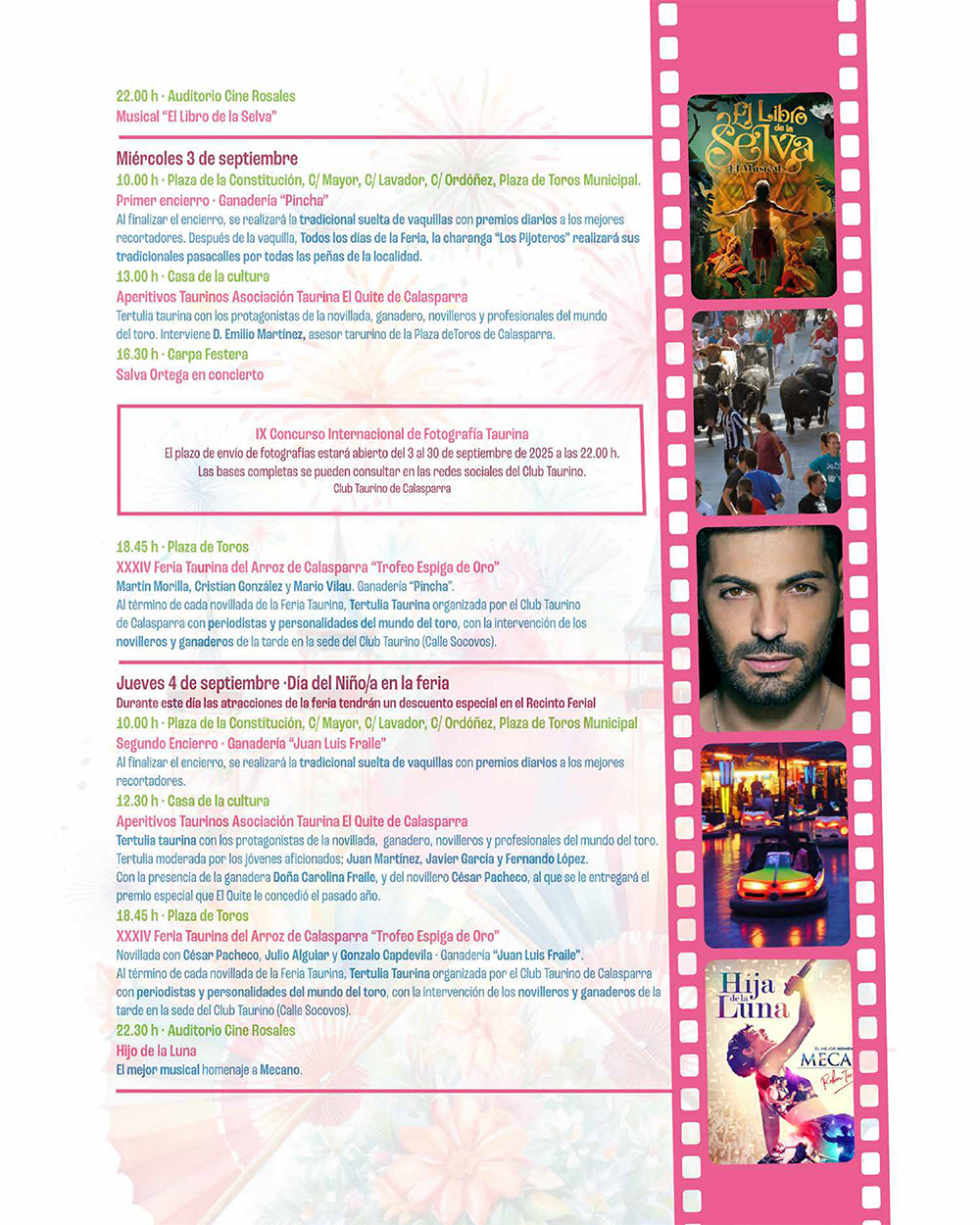 Feria y Fiestas, Calasparra. Del 1 al 8 de septiembre 2025