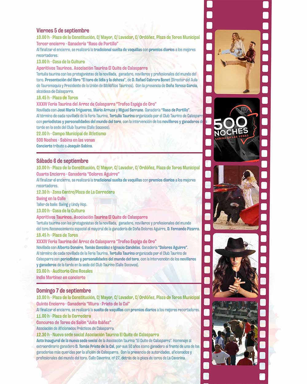 Feria y Fiestas, Calasparra. Del 1 al 8 de septiembre 2025