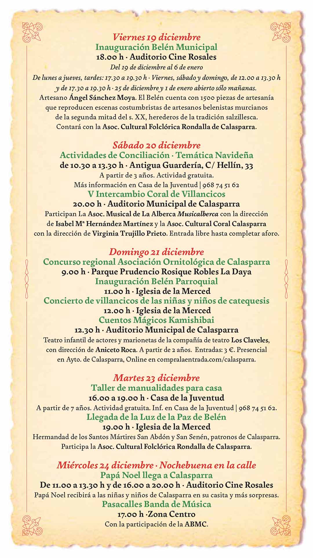 La Navidad en Calasparra. 
Feliz Navidad y Próspero Año Nuevo.