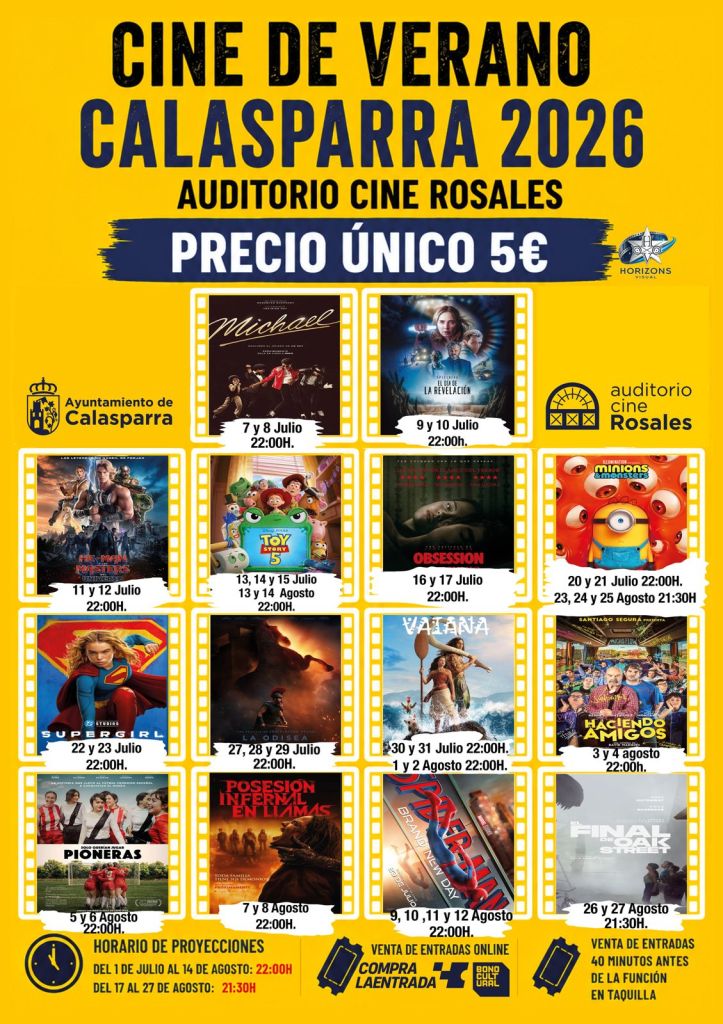 Cine de verano 2026 en Calasparrao